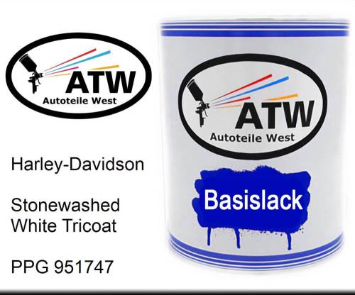 Harley-Davidson, Stonewashed White Tricoat, PPG 951747: 1L Lackdose, von ATW Autoteile West.